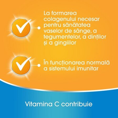 Redoxon Triple Action cu vitamina C D si Zinc pentru imunitate, 10 comprimate efervescente, Bayer 489728