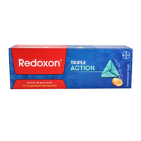 Redoxon Triple Action cu vitamina C D si Zinc pentru imunitate, 10 comprimate efervescente, Bayer