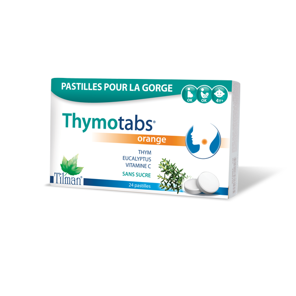 Thymotabs Orange si Vitamina C, 24 comprimate, Tilman