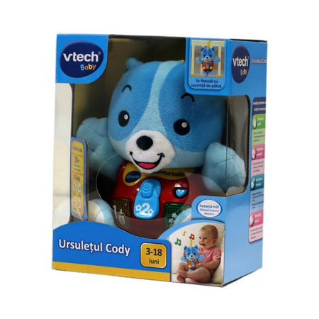 Jucarie interactiva Ursuletul Coody, 3-18 luni, Vtech Invata prin Joaca 595571
