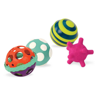 Set 4 mingi zornaitoare, +6 luni, Btoys