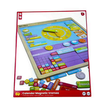 Calendar magnetic in limba romana, +3 ani, BigJigs 693045