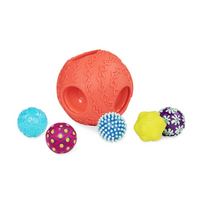 Set 6 mingi colorate, + 6 luni, B.Toys