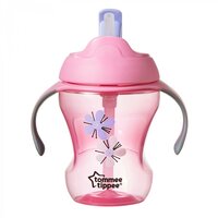 Cana Easy Drink cu pai, 230 ml, 6luni+, TT0077-2-Flori-Roz Explora, Tommee Tippee