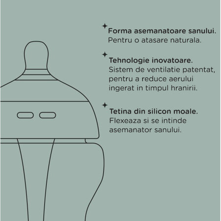 Biberon anti-colici cu autosterilizare, +0 luni, 150 ml, Tommee Tippee 820978