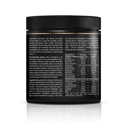 Beauty Help Ultra-Complex 9-in-1 Collagen Formula cu aroma de ciocolata, 300g, Zenyth 758591