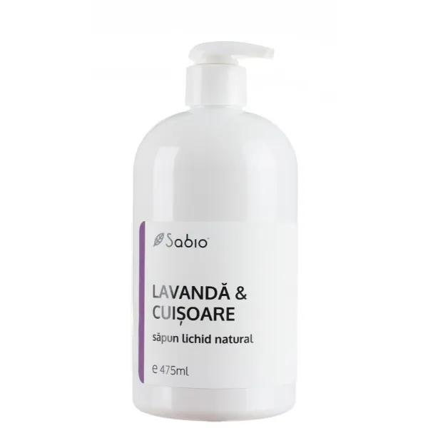 Sapun lichid cu lavanda si cuisoare, 475 ml, Sabio