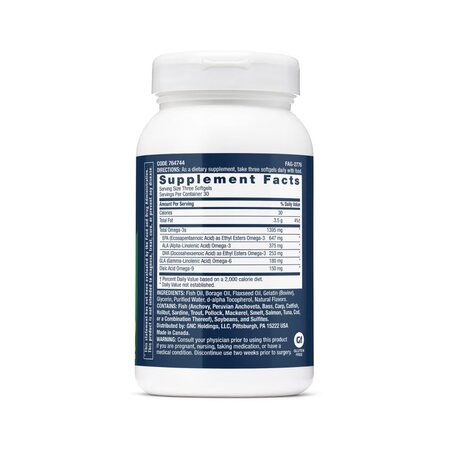 Acizi grasi Omega-3-6-9 Triple Strenght Omega Complex, 90 capsule, GNC 820248
