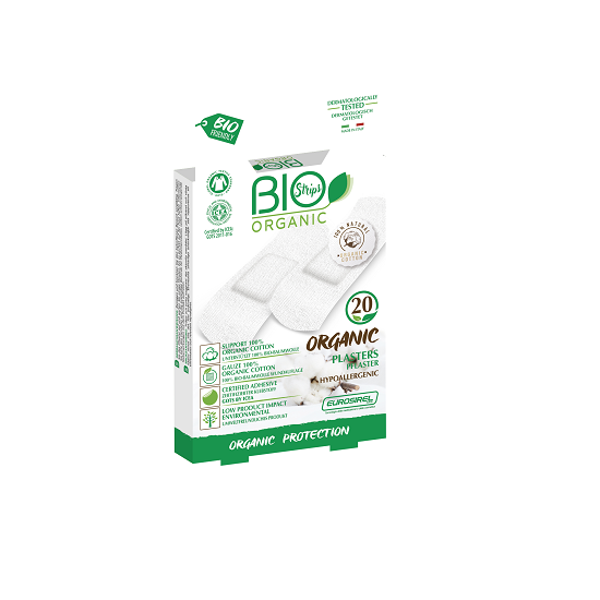 Plasturi bio din bumbac organic, 7x2 cm, 20 buc, Pharmadoct