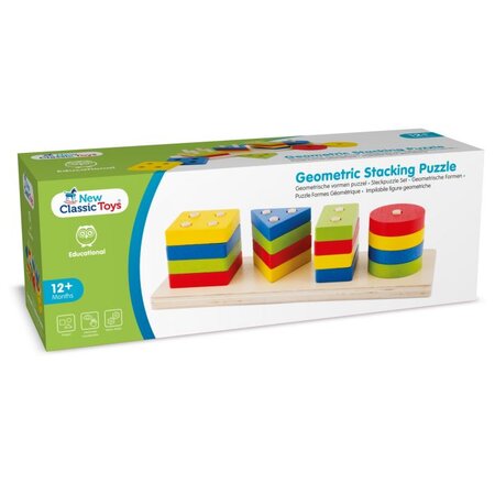 Sortator pentru forme geometrice si culori, +12 luni, New Clasic Toys 652476
