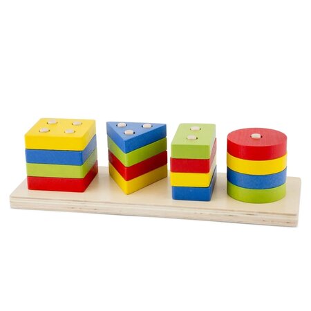 Sortator pentru forme geometrice si culori, +12 luni, New Clasic Toys 652478