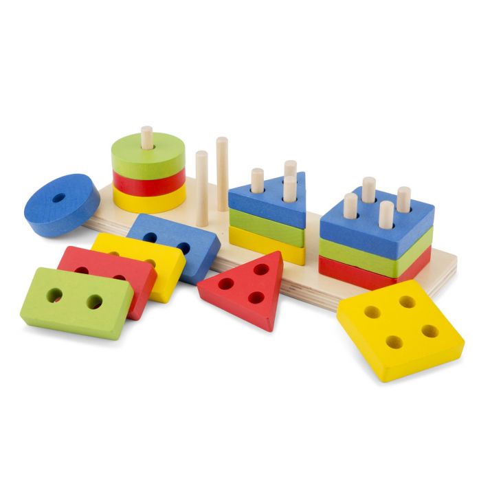 Sortator pentru forme geometrice si culori, +12 luni, New Clasic Toys