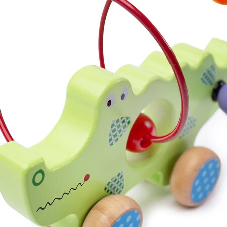 Jucarie din lemn pentru dexteritate Crocodil, +1 an, Bigjigs 652727