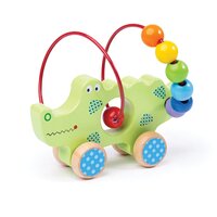 Jucarie din lemn pentru dexteritate Crocodil, +1 an, Bigjigs