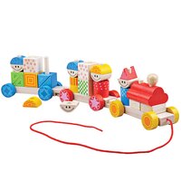 Trenulet colorat cu forme, +12 luni, Bigjigs
