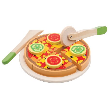 Jucarie din lemn Pizza, +2 ani, New Classic Toys 652634