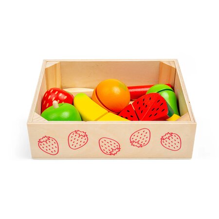 Set de fructe feliate, +18 luni, Bigjigs 652619