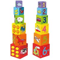 Cuburi de construit, +12 luni, New Classic Toys