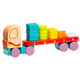 Jucarie din lemn Camion cu forme geometrice, +18 luni, Cubika 652499
