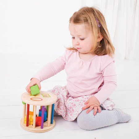 Jucarie din lemn Primul meu cadru pentru sortat, +1 an, Bigjigs 652739