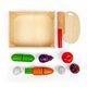 Set din lemn legume feliate, +18 luni, Bigjigs 652623