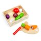 Set din lemn legume feliate, +18 luni, Bigjigs 652622