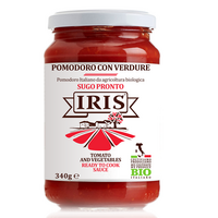 Sos bio de rosii cu legume, 340 g, Iris Bio
