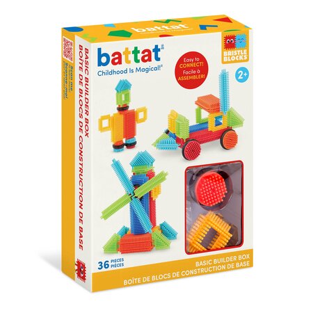 Cuburi de construit, 36 piese, Bristle Blocks