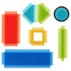 Set 36 cuburi de construit senzoriale Bristle Blocks, 2 ani+, Battat 819470