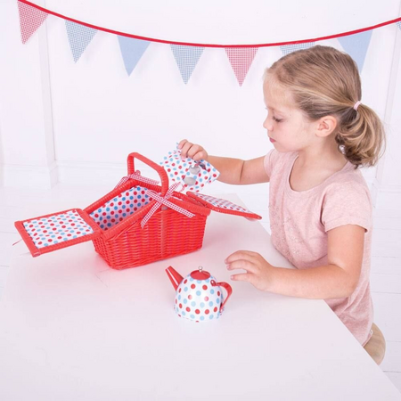Setul meu de picnic cu buline, 3 ani+, Bigjigs 533325