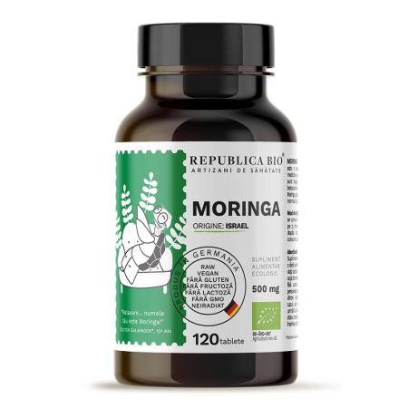 Moringa, 500 mg, 120 tablete, Republica Bio