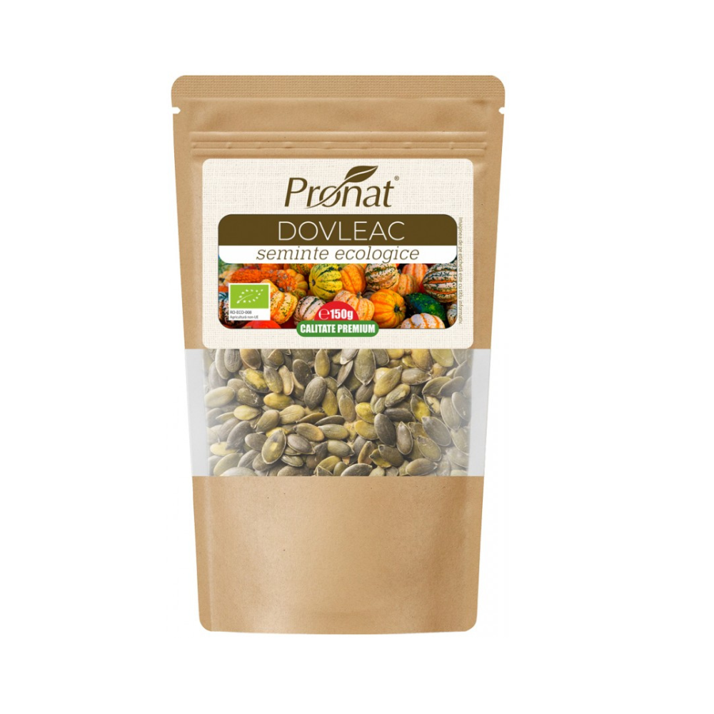 Seminte de dovleac bio, 150 g, Pronat