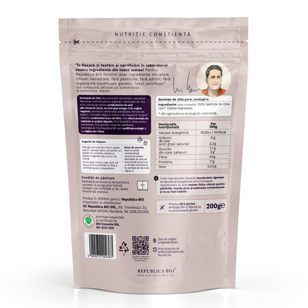 Seminte de Chia Bio, 200 g, Republica Bio 795483