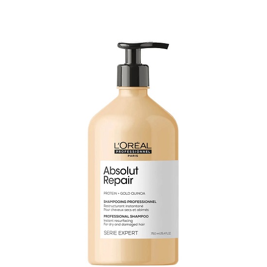 Sampon pentru restructurarea parului uscat si deteriorat Absolut Repair, SerieExpert, 750 ml, Loreal Profesionel