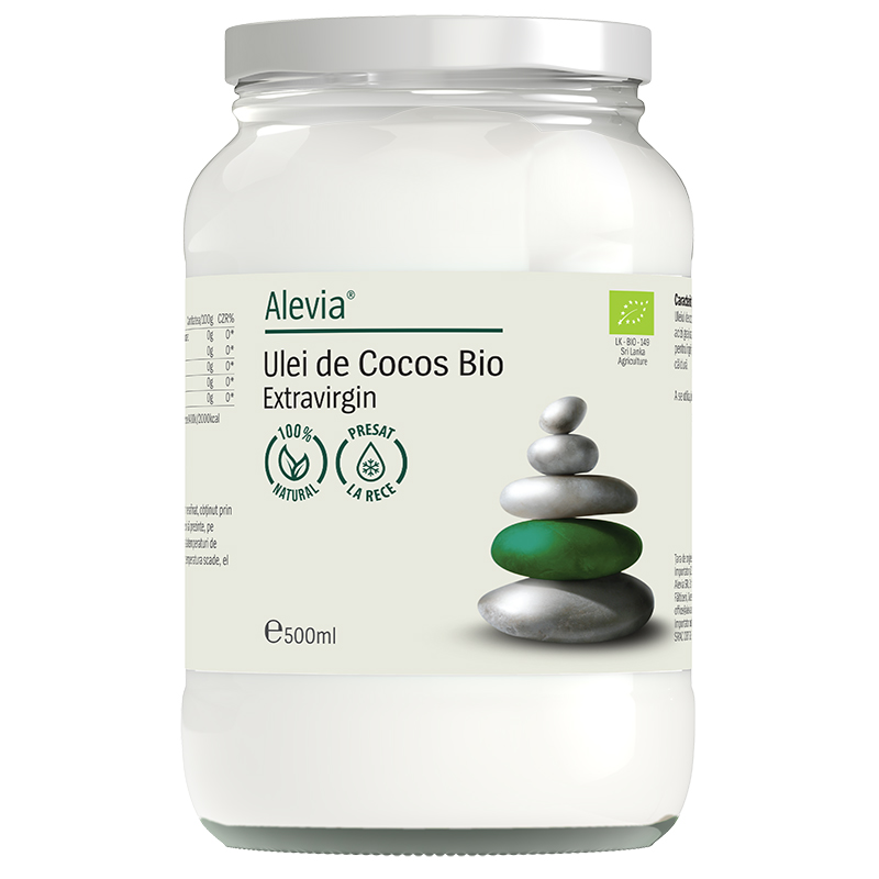 Ulei de cocos Bio extravirgin, 500 ml, Alevia