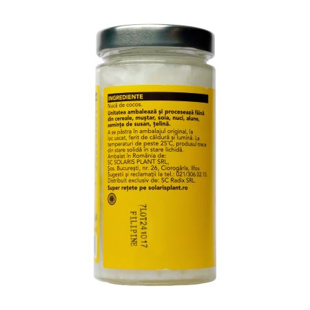 Ulei de cocos presat la rece, 500 ml, Solaris 747156