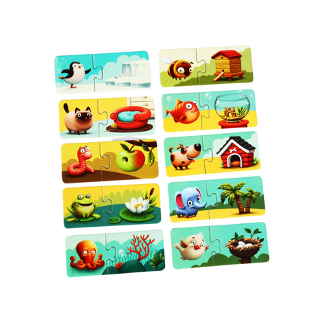 Puzzle Casa Mea Animale, +2 ani, 20 piese, Puzzlika 653180
