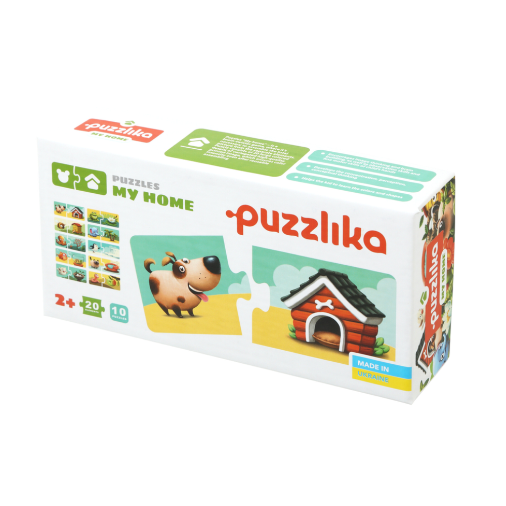 Puzzle Casa Mea Animale, +2 ani, 20 piese, Puzzlika