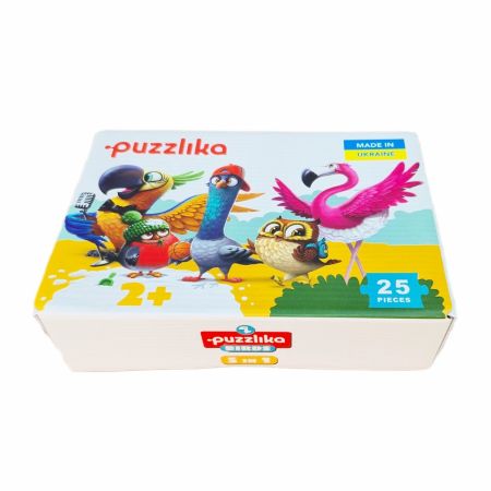 Puzzle 5 in 1, Pasari, 2 ani+, 25 piese, Puzzlika