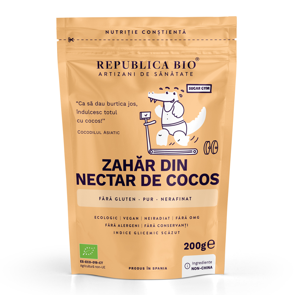 Zahar din nectar de cocos Bio, 200 g, Republica Bio