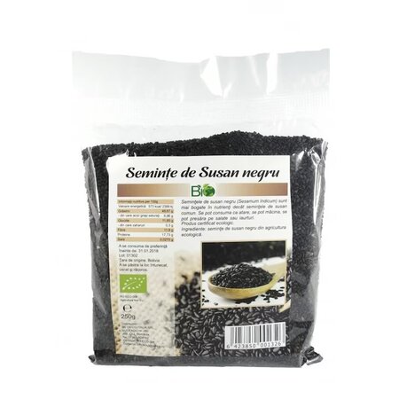 Eticheta Produs Seminte de susan negru Bio, 250 g, Managis