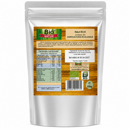 Naut boabe Bio, 250 g, Bio Natur 795726