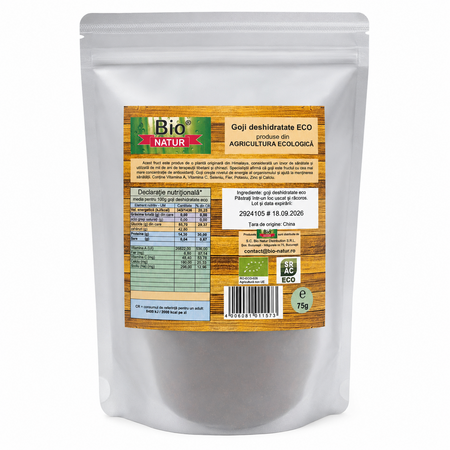 Goji Bio deshidratate, 75 g, Bio Natur 795410