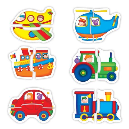 Set 6 puzzle Transport, +18 luni, 12 piese, Galt 653134