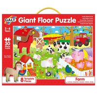 Puzzle gigant Ferma, 3-6 ani, 30 piese, Galt