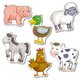 Set 6 puzzle Animale de la Ferma, +18 luni, 12 piese, Orchard Toys 653129
