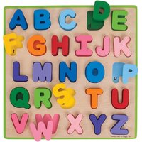 Puzzle din lemn Alfabet, +18 luni, 25 piese, BigJigs