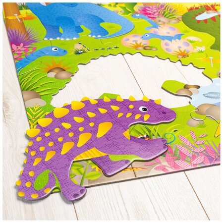 Puzzle de podea Dinozauri Giant, 3-6 ani, 30 piese, Galt 638391
