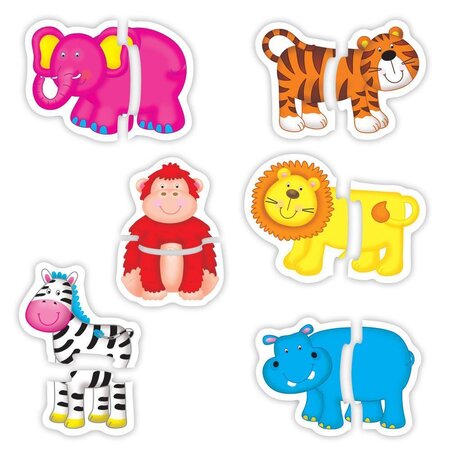 Set 6 Baby Puzzle Animale din jungla, +18 luni, 12 piese, Galt 653163