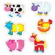 Set 6 Baby Puzzle Ferma, +18 luni, 12 piese, Galt 653205